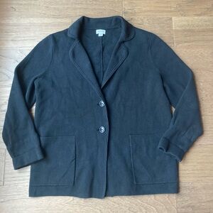 J. Crew Women’s Black Blazer Jacket with Button Closure-Size Small